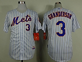 New York Mets #3 Curtis Granderson 2015 White Pinstripe Jerseys,baseball caps,new era cap wholesale,wholesale hats