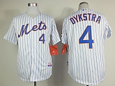 New York Mets #4 Lenny Dykstra 2015 White Pinstripe Jerseys,baseball caps,new era cap wholesale,wholesale hats
