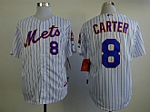 New York Mets #8 Gary Carter 2015 White Pinstripe Jerseys,baseball caps,new era cap wholesale,wholesale hats