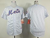 New York Mets Blank 2015 White Pinstripe Jerseys,baseball caps,new era cap wholesale,wholesale hats