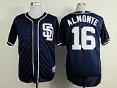 San Diego Padres #16 Abraham Almonte Navy Blue Jerseys,baseball caps,new era cap wholesale,wholesale hats