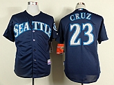 Seattle Mariners #23 Nelson Cruz 2014 Navy Blue Jerseys,baseball caps,new era cap wholesale,wholesale hats