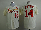 St. Louis Cardinals #14 Ken Boyer 1964 Cream Throwback Jerseys,baseball caps,new era cap wholesale,wholesale hats