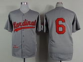 St. Louis Cardinals #6 Stan Musial 1956 Gray Throwback Jerseys,baseball caps,new era cap wholesale,wholesale hats