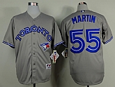Toronto Blue Jays #55 Russell Martin Gray Jerseys,baseball caps,new era cap wholesale,wholesale hats