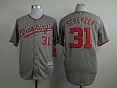 Washington Nationals #31 Max Scherzer Gray Jerseys,baseball caps,new era cap wholesale,wholesale hats