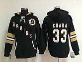 Womens Boston Bruins #33 Zdeno Chara Black Old Time Hockey Hoodie,baseball caps,new era cap wholesale,wholesale hats