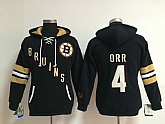 Womens Boston Bruins #4 Bobby Orr Black Old Time Hockey Hoodie,baseball caps,new era cap wholesale,wholesale hats