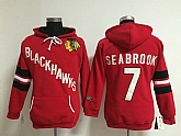 Womens Chicago Blackhawks #7 Brent Seabrook Red Old Time Hockey Hoodie,baseball caps,new era cap wholesale,wholesale hats
