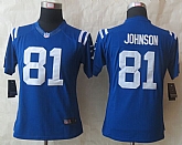 Womens Nike Limited Indianapolis Colts 81 Johnson Blue Jerseys,baseball caps,new era cap wholesale,wholesale hats
