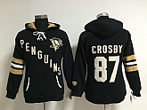 Womens Pittsburgh Penguins #87 Sidney Crosby Black Old Time Hockey Hoodie,baseball caps,new era cap wholesale,wholesale hats