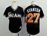 Youth Florida Marlins #27 Mike Stanton Black Jerseys,baseball caps,new era cap wholesale,wholesale hats