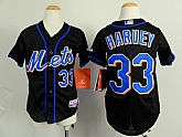 Youth New York Mets #33 Matt Harvey Black Jerseys,baseball caps,new era cap wholesale,wholesale hats