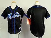 Youth New York Mets Blank Black Jerseys,baseball caps,new era cap wholesale,wholesale hats