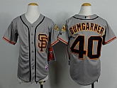 Youth San Francisco Giants #40 Madison Bumgarner Gray SF Jerseys,baseball caps,new era cap wholesale,wholesale hats