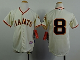 Youth San Francisco Giants #8 Hunter Pence Cream Jerseys,baseball caps,new era cap wholesale,wholesale hats