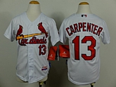 Youth St. Louis Cardinals #13 Matt Carpenter White Jerseys,baseball caps,new era cap wholesale,wholesale hats