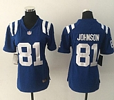 Womens Nike Indianapolis Colts #81 A.Johnson Blue Game Jerseys,baseball caps,new era cap wholesale,wholesale hats