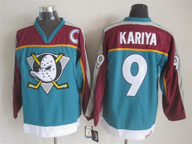 Anaheim Ducks #9 Paul Kariya Blue Throwback CCM Jerseys