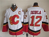 Calgary Flames #12 Jarome Iginla 2003 White Throwback CCM Jerseys,baseball caps,new era cap wholesale,wholesale hats
