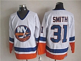 New York Islanders #31 Billy Smith CCM Throwback White Jerseys,baseball caps,new era cap wholesale,wholesale hats