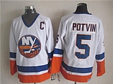 New York Islanders #5 Denis Potvin CCM Throwback White Jerseys,baseball caps,new era cap wholesale,wholesale hats