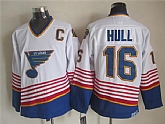 St. Louis Blues #16 Brett Hull 1995 White Throwback CCM Jerseys,baseball caps,new era cap wholesale,wholesale hats