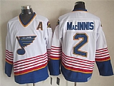 St. Louis Blues #2 Al MacInnis 1995 White Throwback CCM Jerseys,baseball caps,new era cap wholesale,wholesale hats