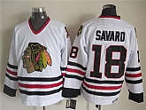 Chicago Blackhawks #18 Denis Savard White Throwback CCM Jerseys,baseball caps,new era cap wholesale,wholesale hats