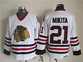 Chicago Blackhawks #21 Stan Mikita White Throwback CCM Jerseys,baseball caps,new era cap wholesale,wholesale hats