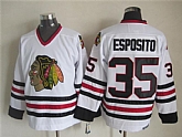 Chicago Blackhawks #35 Tony Esposito White Throwback CCM Jerseys,baseball caps,new era cap wholesale,wholesale hats