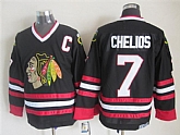 Chicago Blackhawks #7 Chris Chelios Black Throwback CCM Jerseys,baseball caps,new era cap wholesale,wholesale hats