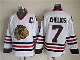 Chicago Blackhawks #7 Chris Chelios White Throwback CCM Jerseys,baseball caps,new era cap wholesale,wholesale hats