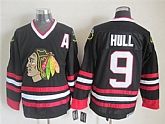 Chicago Blackhawks #9 Bobby Hull Black Throwback CCM Jerseys,baseball caps,new era cap wholesale,wholesale hats