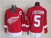 Detroit Red Wings #5 Nicklas Lidstrom Red Throwback CCM Jerseys,baseball caps,new era cap wholesale,wholesale hats