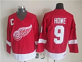 Detroit Red Wings #9 Gordie Howe Red Throwback CCM Jerseys,baseball caps,new era cap wholesale,wholesale hats