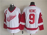 Detroit Red Wings #9 Gordie Howe White Throwback CCM Jerseys,baseball caps,new era cap wholesale,wholesale hats
