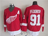 Detroit Red Wings #91 Sergei Fedorov Red Throwback CCM Jerseys,baseball caps,new era cap wholesale,wholesale hats