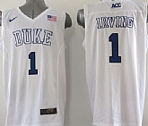 Duke Blue Devils #1 Kyrie Irving 2015 White Jerseys,baseball caps,new era cap wholesale,wholesale hats