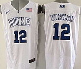 Duke Blue Devils #12 Justise Winslow 2015 White Jerseys,baseball caps,new era cap wholesale,wholesale hats