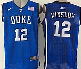 Duke Blue Devils #12 Justise Winslow Blue Jerseys,baseball caps,new era cap wholesale,wholesale hats