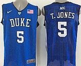 Duke Blue Devils #5 Tyus Jones Blue Jerseys,baseball caps,new era cap wholesale,wholesale hats