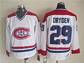 Montreal Canadiens #29 Ken Dryden White V-Neck Throwback CCM Jerseys,baseball caps,new era cap wholesale,wholesale hats