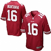 Nike San Francisco 49ers #16 Joe Montana Red Game Jerseys,baseball caps,new era cap wholesale,wholesale hats