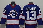 Winnipeg Jets #13 Teemu Selanne Blue Throwback CCM Jerseys,baseball caps,new era cap wholesale,wholesale hats