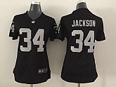 Womens Nike Oakland Raiders #34 Bo Jackson Black Game Jerseys,baseball caps,new era cap wholesale,wholesale hats