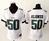 Womens Nike Philadelphia Eagles #50 Kiko Alonso White Game Jerseys,baseball caps,new era cap wholesale,wholesale hats