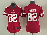Womens Nike San Francisco 49ers #82 Smith Red Game Jerseys,baseball caps,new era cap wholesale,wholesale hats