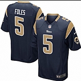 Nike St. Louis Rams #5 Nick Foles Navy Blue Game Jerseys,baseball caps,new era cap wholesale,wholesale hats