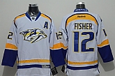 Nashville Predators #12 Fisher White Jerseys,baseball caps,new era cap wholesale,wholesale hats